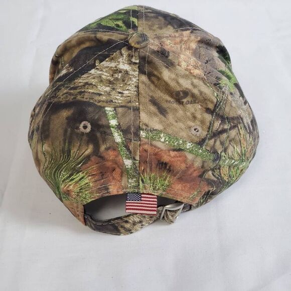 Channel Seed Camo Hat USA Flag Bill Adjustable Cap Mossy Oak RealTree Patriotic - Picture 4 of 6